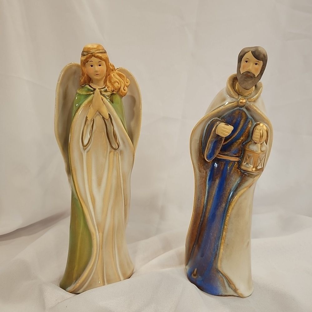 Vintage Greenbrier International Christmas Angel and Joseph
